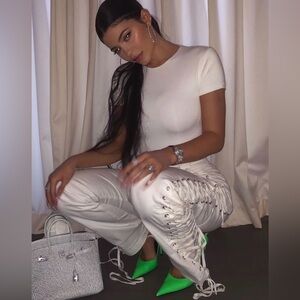 I AM GIA white holly pants